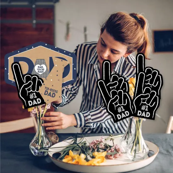 Big Dot of Happiness My Dad is Rad - Father's Day Party Centerpiece Sticks - Showstopper Table Toppers - 35 Pieces {4}