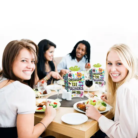 Big Dot of Happiness Through the Decades - Table Decorations - 50s, 60s, 70s, 80s, and 90s Party Fold and Flare Centerpieces - 10 Count {7}