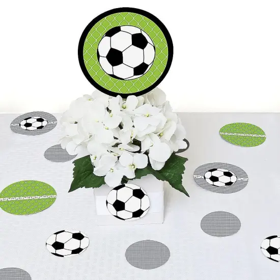Big Dot of Happiness Goaaal - Soccer - Baby Shower or Birthday Party Giant Circle Confetti - Party Decorations - Large Confetti 27 Count {7}