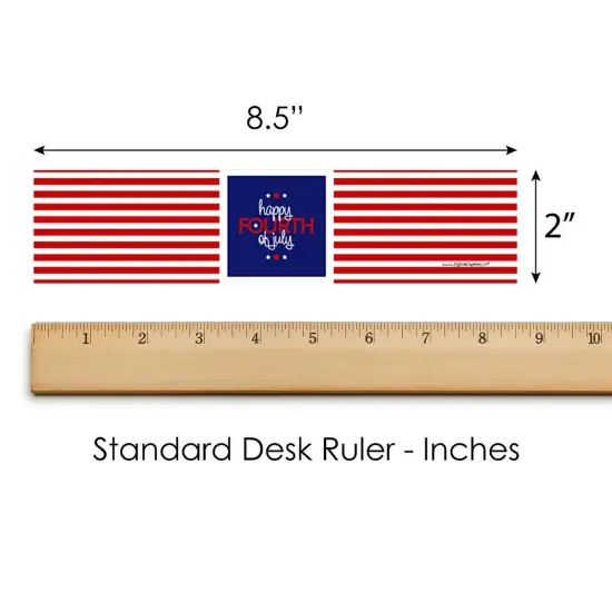 Big Dot of Happiness 4th of July - Independence Day Water Bottle Sticker Labels - Set of 20 {6}