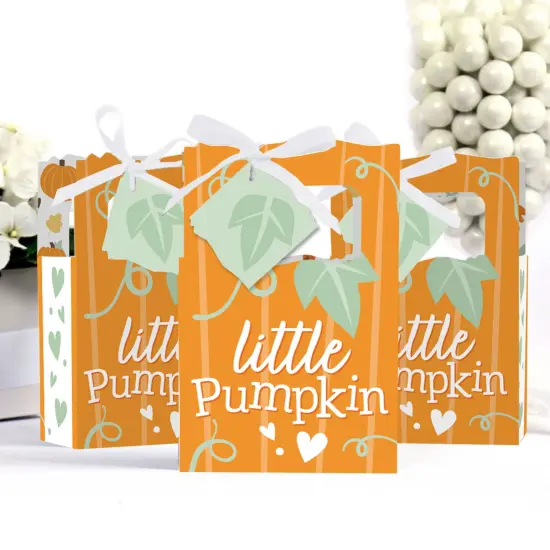 Big Dot of Happiness Little Pumpkin - Fall Birthday Party or Baby Shower Favor Boxes - Set of 12 {4}