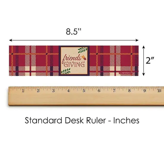 Big Dot of Happiness Friends Thanksgiving Feast - Friendsgiving Water Bottle Sticker Labels - Set of 20 {6}