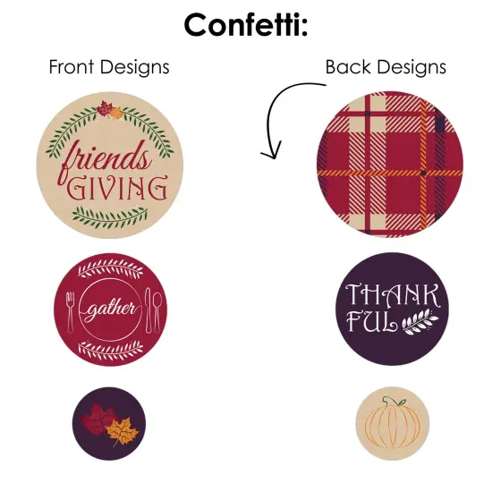 Big Dot of Happiness Friends Thanksgiving Feast - Friendsgiving Decor and Confetti - Terrific Table Centerpiece Kit - Set of 30 {7}