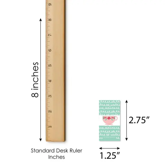 Big Dot of Happiness Floral Let&rsquo;s Par-Tea - Mini Candy Bar Wrapper Stickers - Garden Tea Party Small Favors - 40 Count {6}