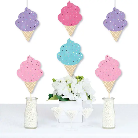 Big Dot of Happiness Scoop Up the Fun - Ice Cream Cone - Decorations DIY Sprinkles Party Essentials - Set of 20 {1}