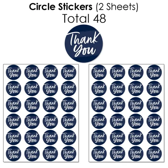 Big Dot of Happiness Navy Blue Elegantly Simple - Guest Party Favors Candy Favor Sticker Kit - 304 Pieces {7}