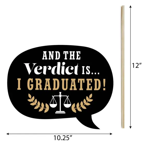 Big Dot of Happiness Funny Law School Grad - Future Lawyer Graduation Party Photo Booth Props Kit - 10 Piece {5}