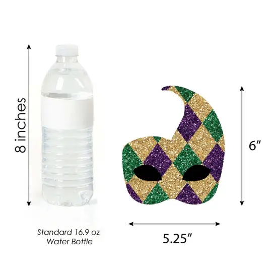 Big Dot of Happiness Mardi Gras - Mask Decorations DIY Masquerade Party Essentials - Set of 20 {6}