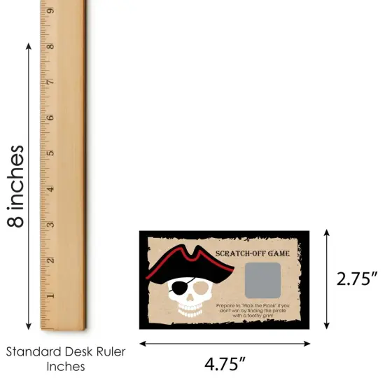 Big Dot of Happiness Beware of Pirates - Pirate Birthday Party Game Scratch Off Cards - 22 Count {7}