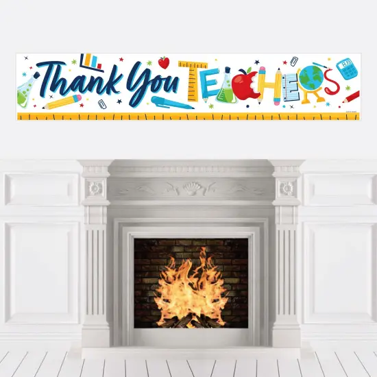 Big Dot of Happiness Thank You Teachers - Teacher Appreciation Decorations Party Banner {1}