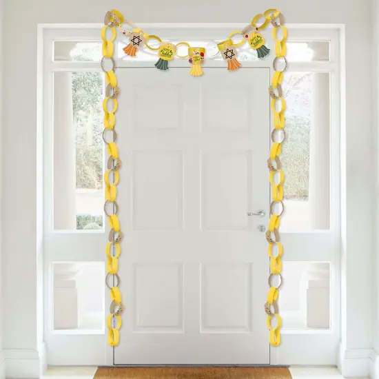 Big Dot of Happiness Sukkot - 90 Chain Links and 30 Paper Tassels Decoration Kit - Sukkah Paper Chains Garland - 21 feet {4}