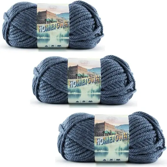 (Pack of 3) Lion Brand Hometown Yarn-Washington Denim {1}