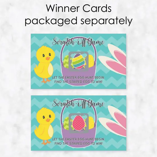 Big Dot of Happiness Hippity Hoppity - Easter Bunny Party Game Scratch Off Cards - 22 Count {4}