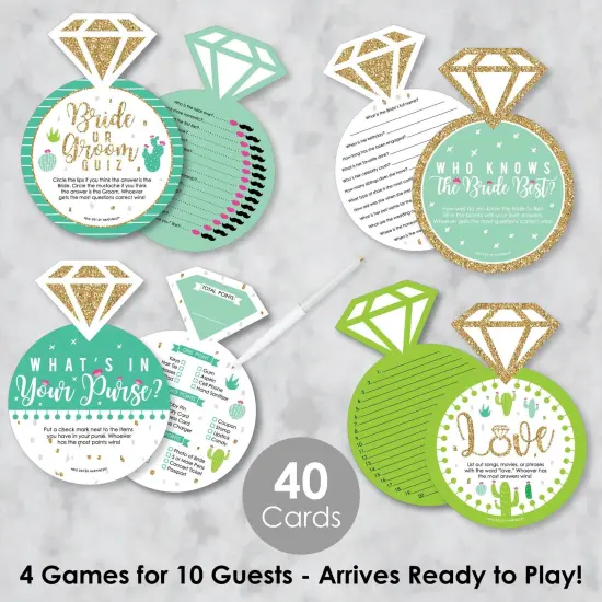 Big Dot of Happiness Final Fiesta - 4 Bridal Shower Games - 10 Cards Each - Gamerific Bundle {3}