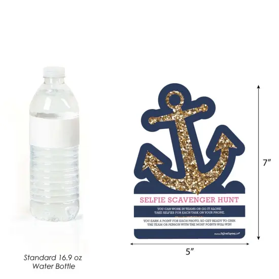 Big Dot of Happiness Last Sail Before the Veil - Selfie Scavenger Hunt Nautical Bridal Shower and Bachelorette Party Game - Set of 12 {4}