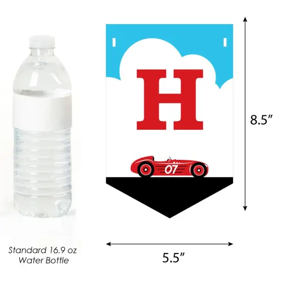 Big Dot of Happiness Let's Go Racing - Racecar - Birthday Party Bunting Banner - Race Car Birthday Party Decorations - Happy Birthday {4}