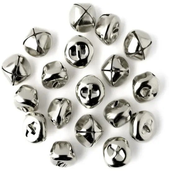 CousinDIY Jingle Bells 1" 18/Pkg-Silver {4}