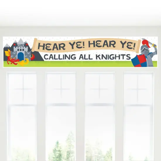 Big Dot of Happiness Calling All Knights and Dragons - Medieval Decorations Party Banner {6}