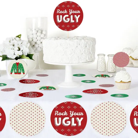 Big Dot of Happiness Ugly Sweater - Christmas Party Giant Circle Confetti - Holiday Party Decorations - Large Confetti 27 Count {6}