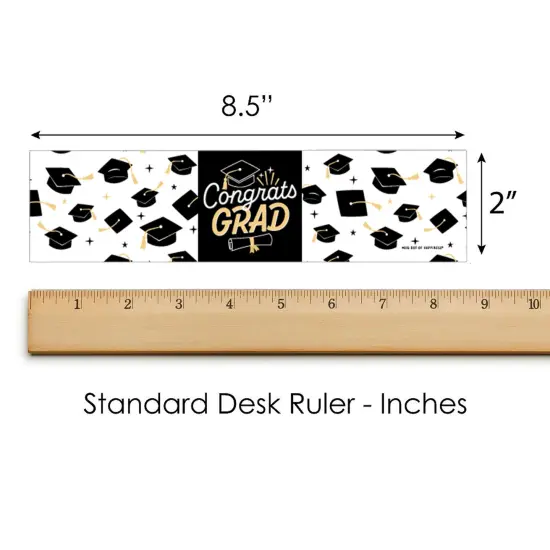 Big Dot of Happiness Hello College Graduation Party Water Bottle Sticker Labels - Set of 20 {6}