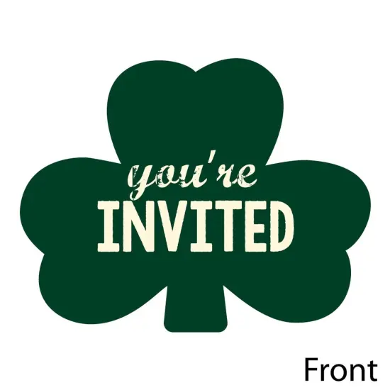 Big Dot of Happiness St. Patrick's Day - Shaped Fill-in Invitations - Saint Paddy's Day Party Invitation Cards with Envelopes - Set of 12 {3}