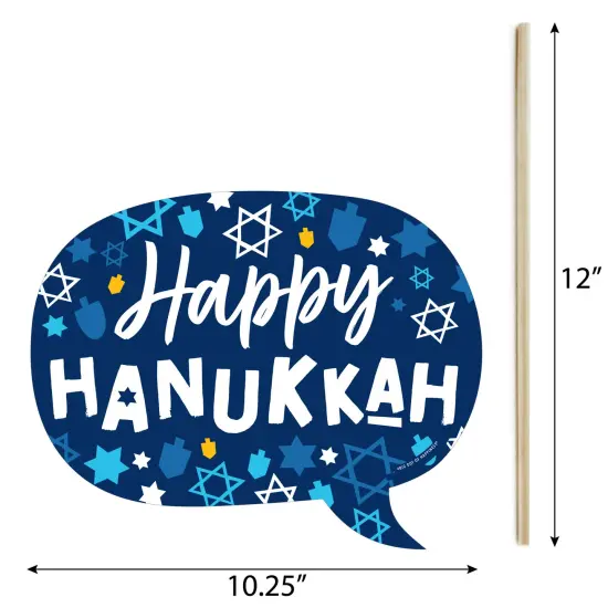 Big Dot of Happiness Funny Hanukkah Menorah - Chanukah Holiday Party Photo Booth Props Kit - 10 Piece {6}