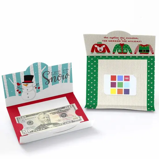 Big Dot of Happiness Assorted Holiday Cards - Christmas Money and Gift Card Holders - Set of 8 {6}