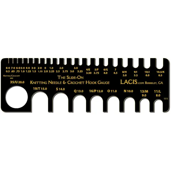 Lacis Knit & Crochet Gauge 8-0 To 35 Slide-On {1}
