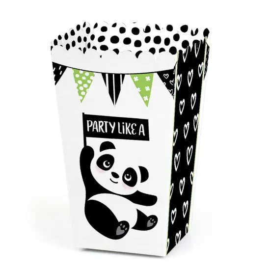 Big Dot of Happiness Party Like a Panda Bear - Baby Shower or Birthday Party Favor Popcorn Treat Boxes - Set of 12 {1}