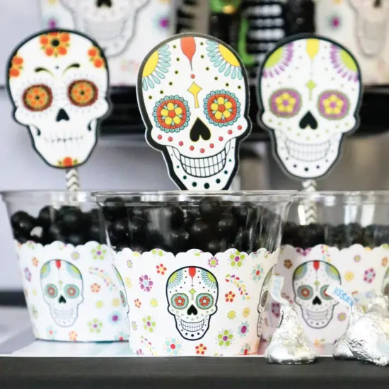 Big Dot of Happiness Day of the Dead - DIY Shaped Sugar Skull Party Cut-Outs - 24 Count {6}