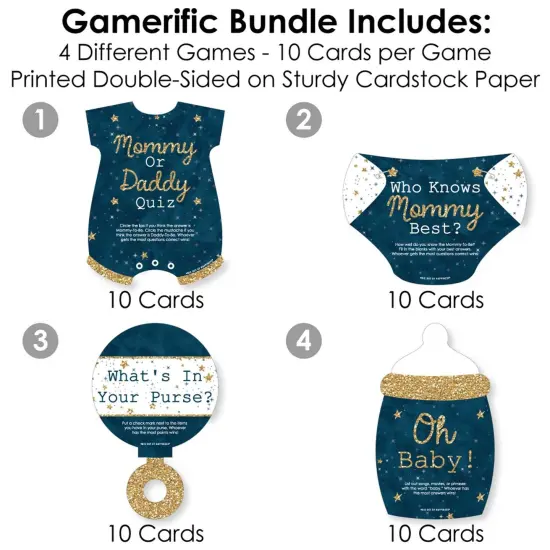 Big Dot of Happiness Twinkle Twinkle Little Star - 4 Baby Shower Games - 10 Cards Each - Gamerific Bundle {4}