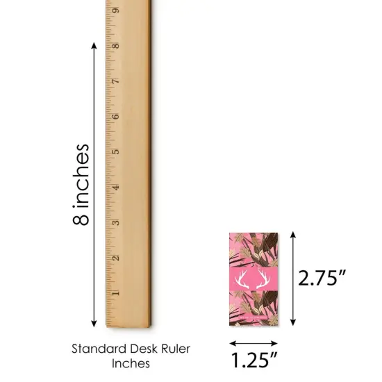 Big Dot of Happiness Pink Gone Hunting - Mini Candy Bar Wrapper Stickers - Deer Girl Camo Baby Shower or Birthday Party Small Favors - 40 Count {6}