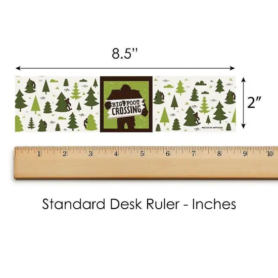 Big Dot of Happiness Sasquatch Crossing - Bigfoot Party or Birthday Party Water Bottle Sticker Labels - Set of 20 {6}