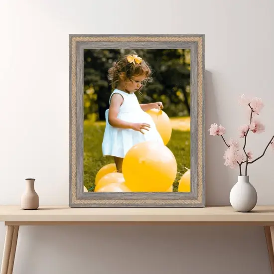 Nantucket NauticalRustic Gray Picture Frames With Rope {6}