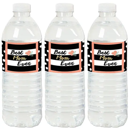 Big Dot of Happiness Best Mom Ever - Mother's Day Water Bottle Sticker Labels - Set of 20 {1}