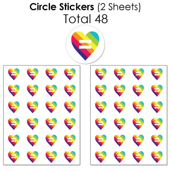Big Dot of Happiness Love is Love - Pride - Rainbow Party Candy Favor Sticker Kit - 304 Pieces {7}