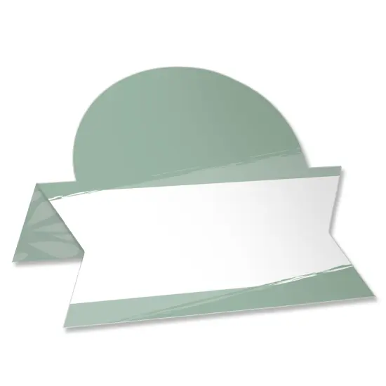 Big Dot of Happiness Sage Green Elegantly Simple - Guest Party Favors Tent Buffet Card - Table Setting Name Place Cards - Set of 24 {1}