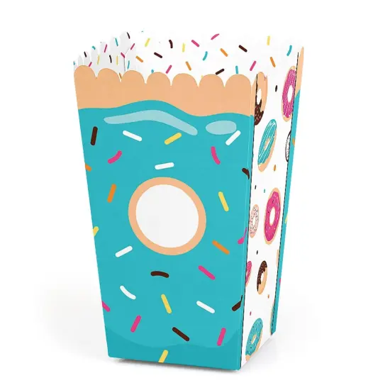 Big Dot of Happiness Donut Worry, Let's Party - Doughnut Party Favor Popcorn Treat Boxes - Set of 12 {1}