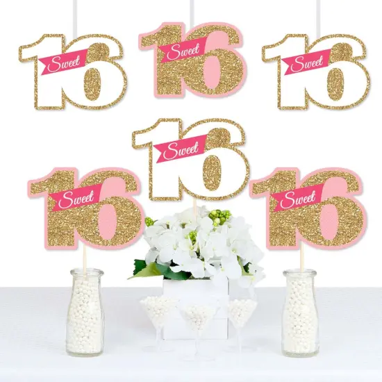 Big Dot of Happiness Sweet 16 - Decorations DIY 16th Birthday Party Essentials - Set of 20 {1}