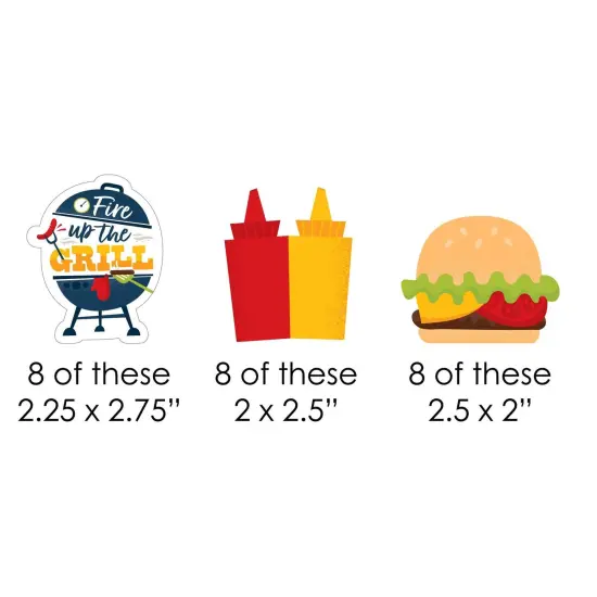 Big Dot of Happiness Fire Up the Grill - DIY Shaped Summer BBQ Picnic Party Cut-Outs - 24 Count {4}