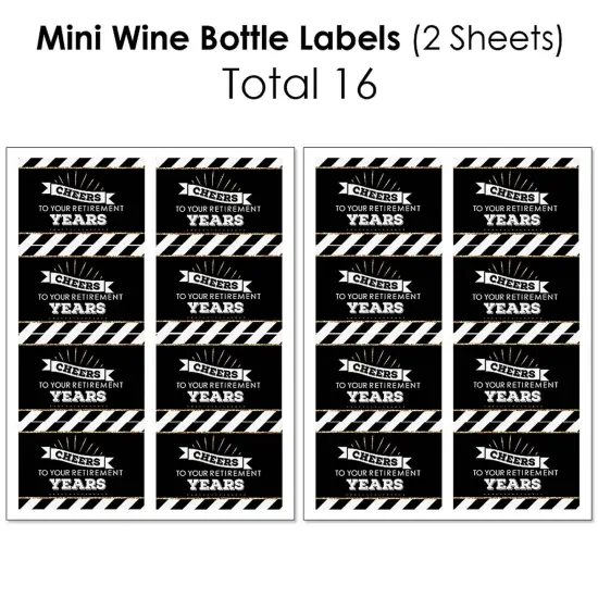 Big Dot of Happiness Happy Retirement - Retirement Party Decorations - Beverage Bar Kit - 34 Pieces {4}