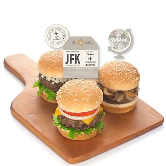 Big Dot of Happiness World Awaits - Dessert Cupcake Toppers - Travel Themed Party Clear Treat Picks - Set of 24 {4}