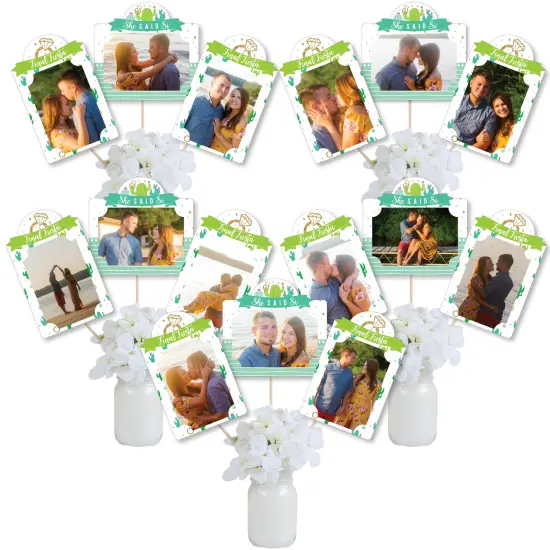 Big Dot of Happiness Final Fiesta - Last Fiesta Bachelorette Party Picture Centerpiece Sticks - Photo Table Toppers - 15 Pieces {1}