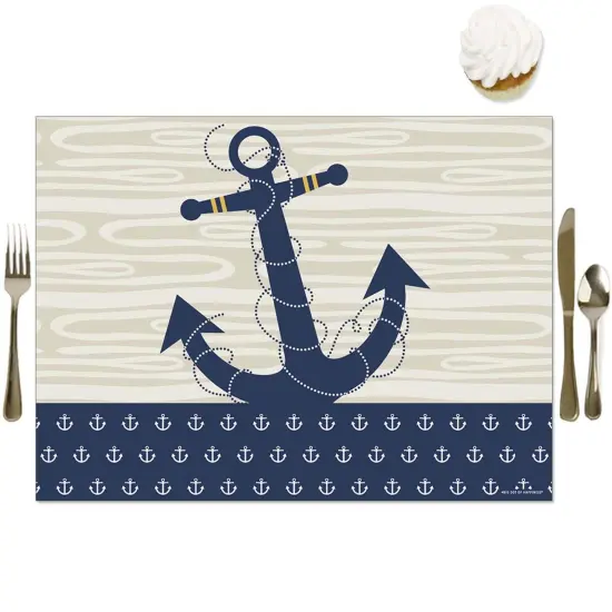Big Dot of Happiness Ahoy - Nautical - Party Table Decorations - Baby Shower or Birthday Party Placemats - Set of 16 {1}