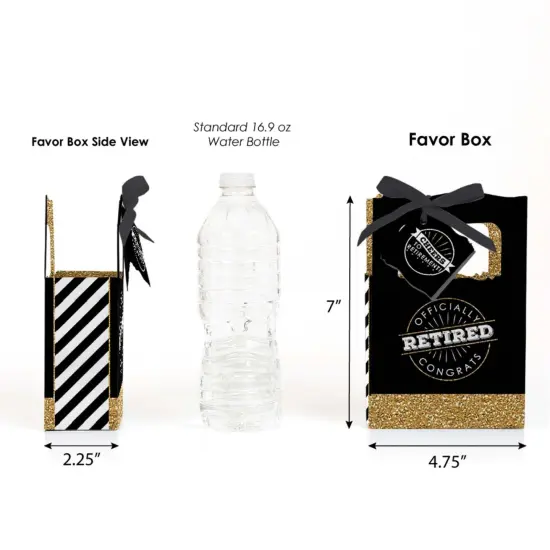 Big Dot of Happiness Happy Retirement - Retirement Party Favor Boxes - Set of 12 {3}