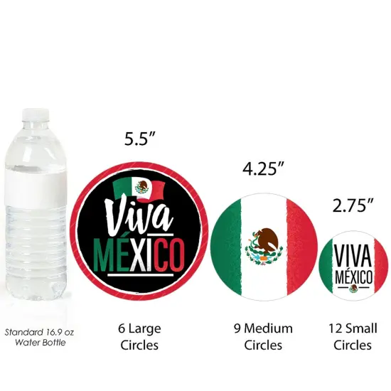 Big Dot of Happiness Viva Mexico - Mexican Independence Day Party Giant Circle Confetti - Party Decorations - Large Confetti 27 Count {4}