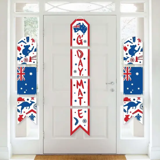 Big Dot of Happiness Australia Day - Hanging Vertical Paper Door Banners - G'Day Mate Aussie Party Wall Decoration Kit - Indoor Door Decor {1}