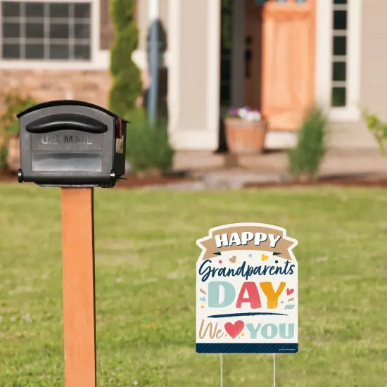 Big Dot of Happiness Happy Grandparents Day - Outdoor Lawn Sign - Grandma & Grandpa Party Yard Sign - 1 Piece {3}
