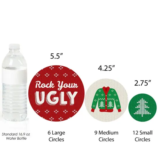 Big Dot of Happiness Ugly Sweater - Christmas Party Giant Circle Confetti - Holiday Party Decorations - Large Confetti 27 Count {4}