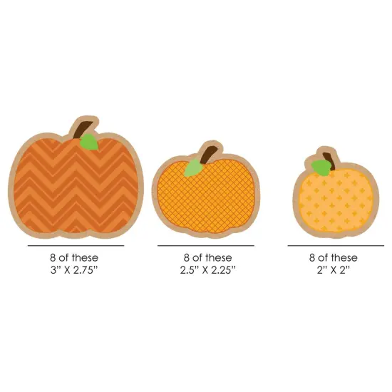 Big Dot of Happiness Pumpkin Patch - DIY Shaped Fall, Halloween or Thanksgiving Party Cut-Outs - 24 Count {3}